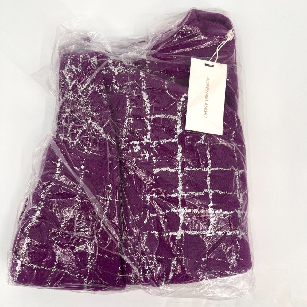 Adrienne Landau Crocodile Foil Print Funnel Neck Sweater Size M - Picture 6 of 6